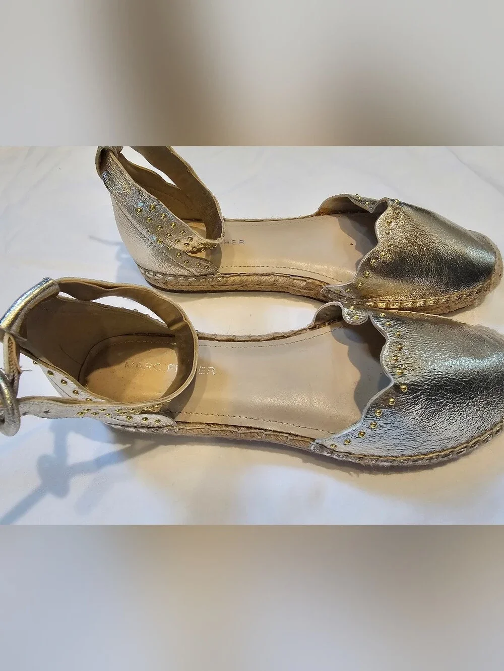 Marc Fisher Champagne Gold Espadrilles- Size 6